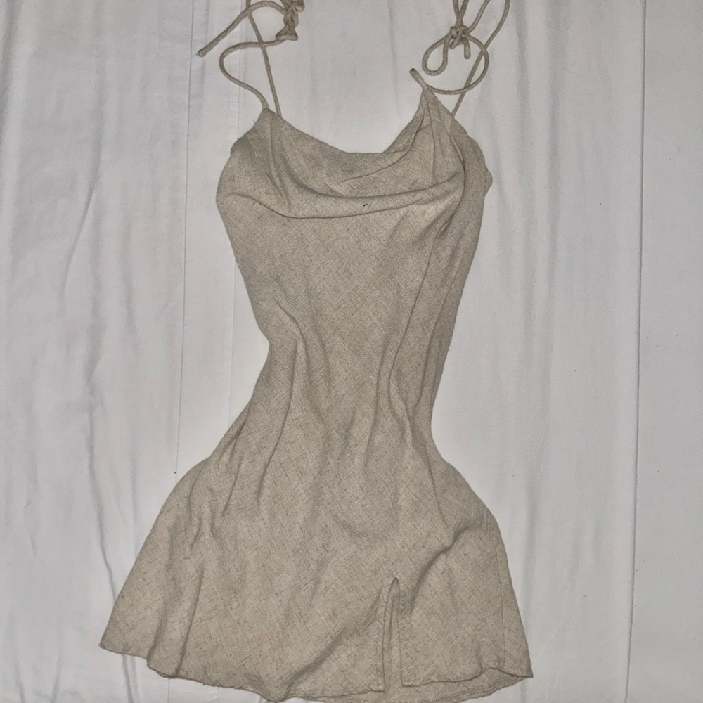 PRINCESS POLLY MINI LINEN DRESS